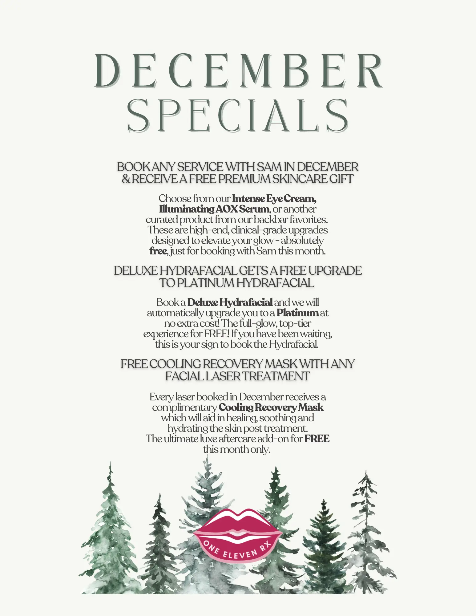 December Specials offers